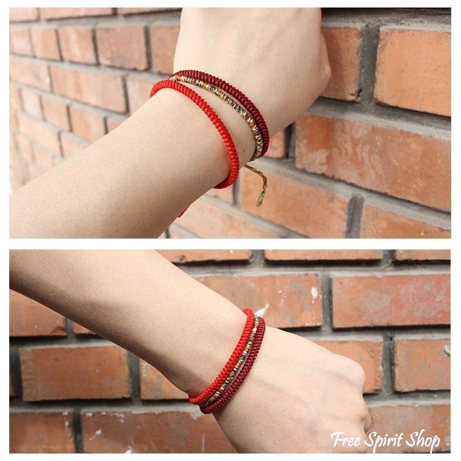 Original Tibetan Buddhist Handmade Knots Lucky Rope Bracelet peace - Etsy